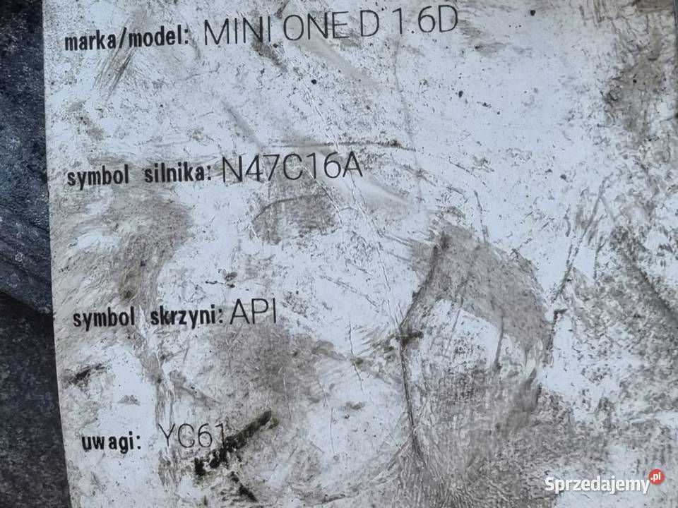 Mini Cooper R56 16 D SKRZYNIA BIEGÓW API Rudka
