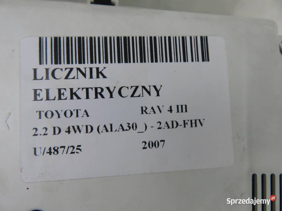 LICZNIK TOYOTA RAV 4 III 22 D 8380042D03 osobowe