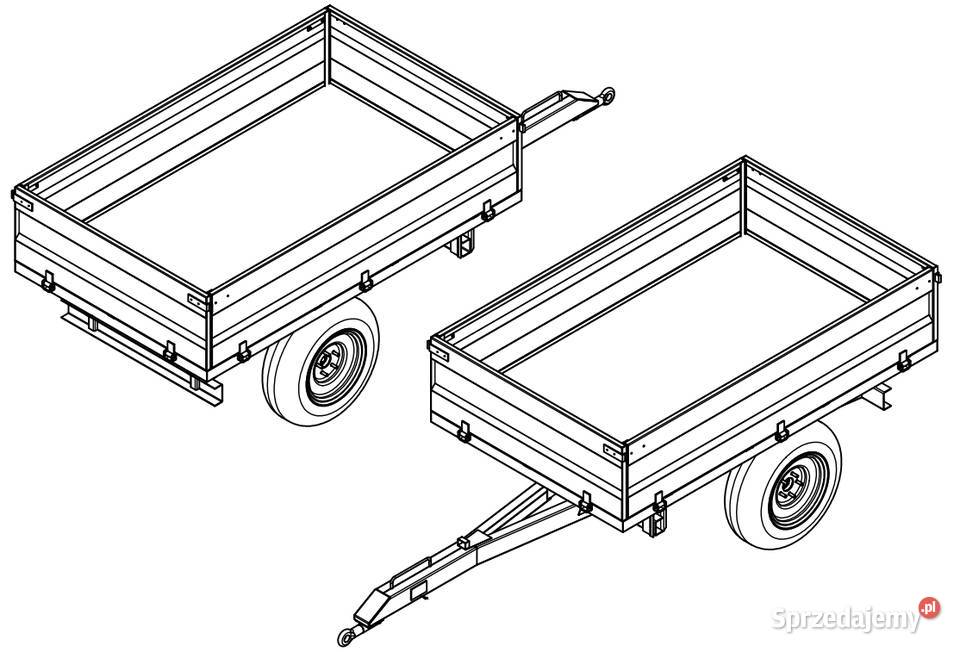 4 Jednoosiowa przyczepa rolnicza z kiprem Sanko Zamość