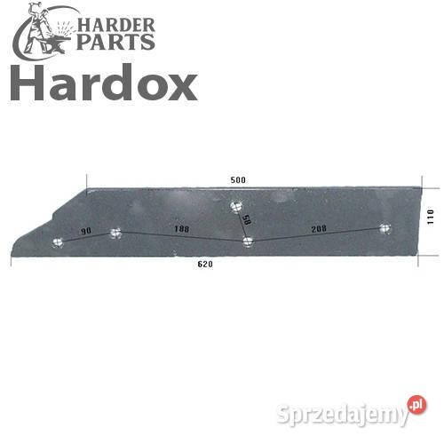 Płoza długa HARDOX 279130P części do pługa KUHN nieuszkodzony Suwałki