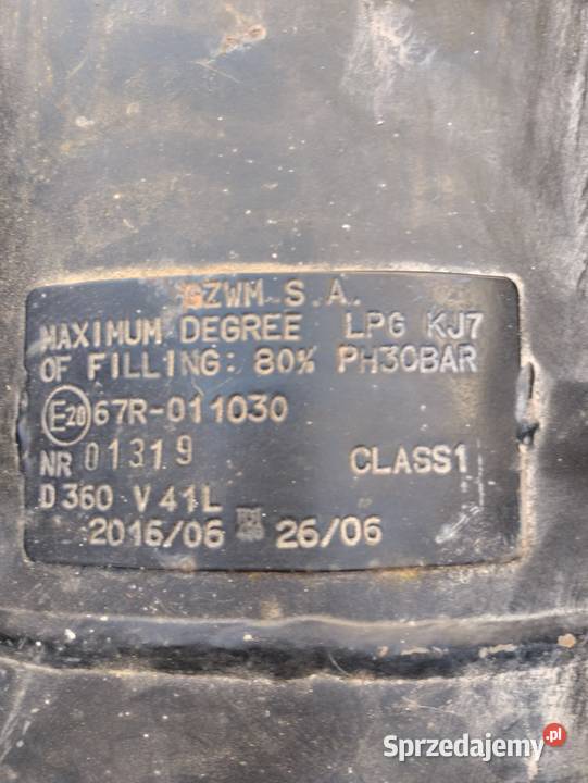 Zbiornik LPG 40l z wielozaworem