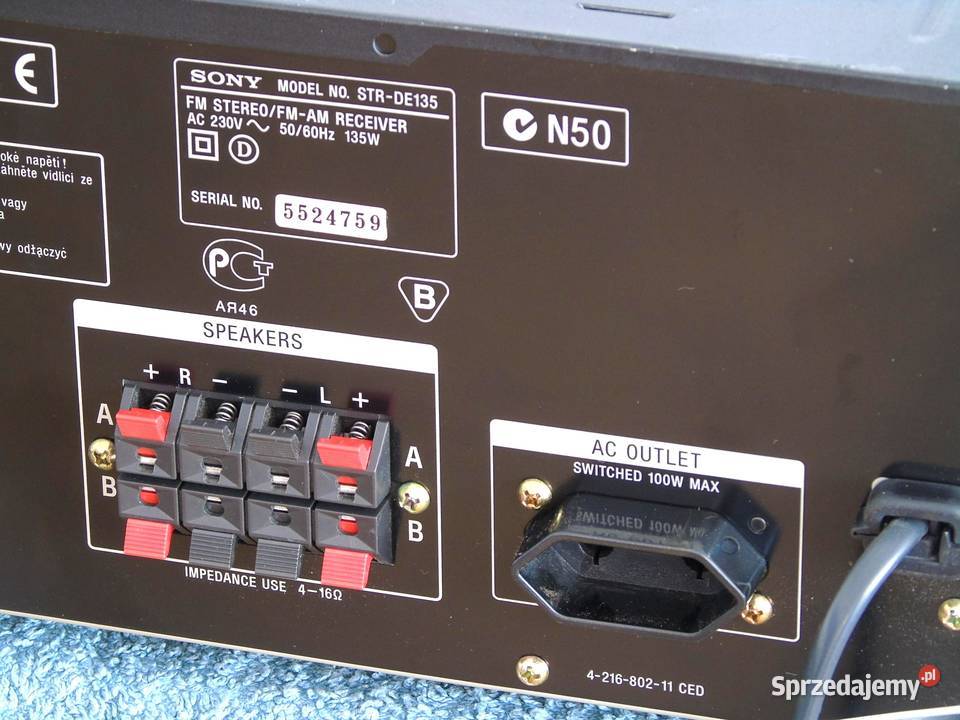 Wzmacniacz z radiem Sony STRDE135 RDS sprawny 2x
