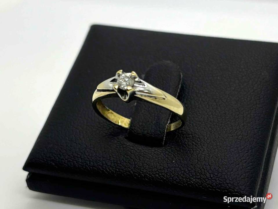 Złoty Pierścionek z diamentem pr 585 176g R9 Elbląg