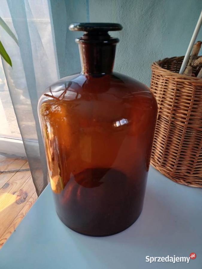 Stara butla aptekarska wielka 32 Łódź