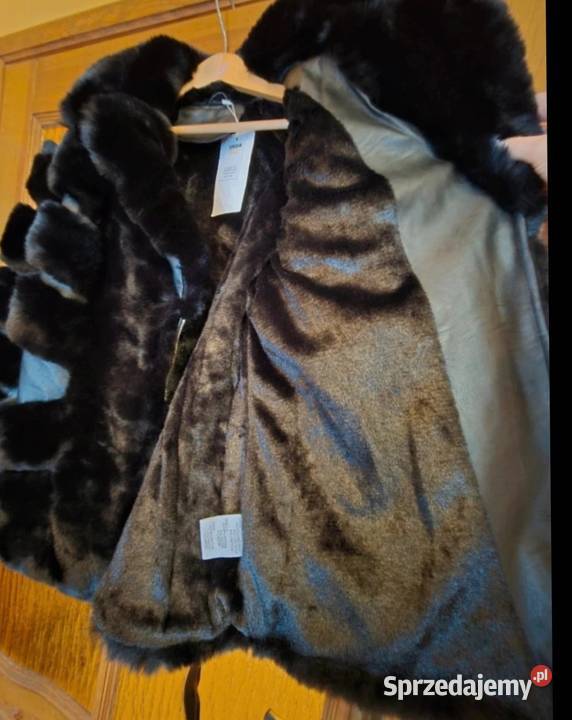 Nowa kurtka L futerko i sztuczna skóra Bez wzoru Kraków sprzedam