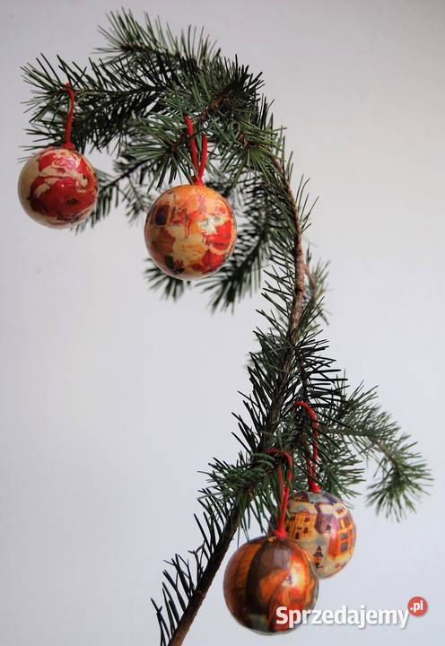 Bombka bombki decoupage vintage Mikołaj 4 wielokolorowy Lublin