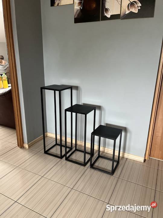 Kwietnik metalowy stojak zestaw LOFT Trębaczew