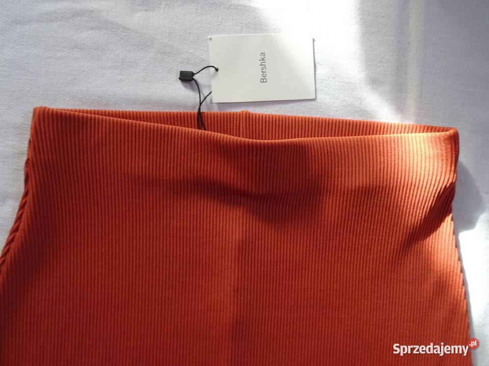 Bershka elegancka Ceglana spódnica dzianinowa Nowy Sącz
