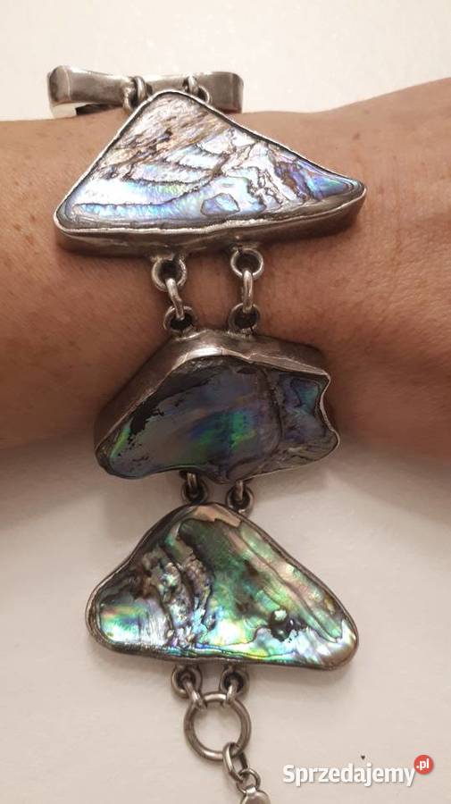 Bransoleta srebrna z muszlą Abalone mazowieckie Radom sprzedam