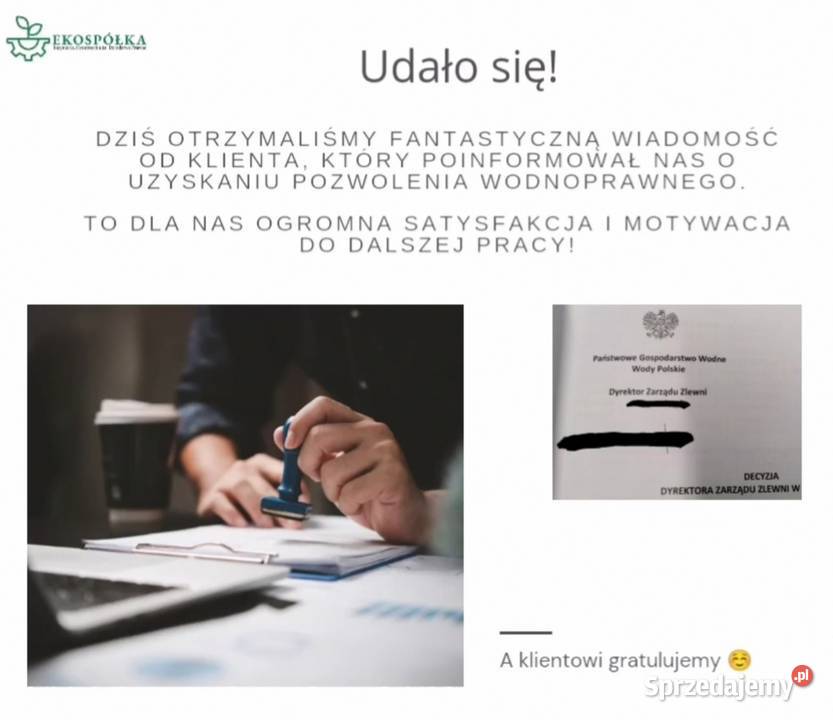 Operat wodnoprawny Pozwolenie wodnoprawne Wieliczka