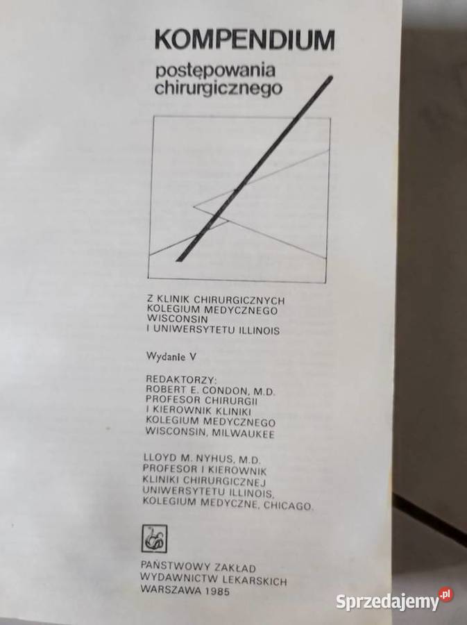 Kompendium postępowania chirurgicznego Condon medycyna, nauki medyczne świętokrzyskie Kielce