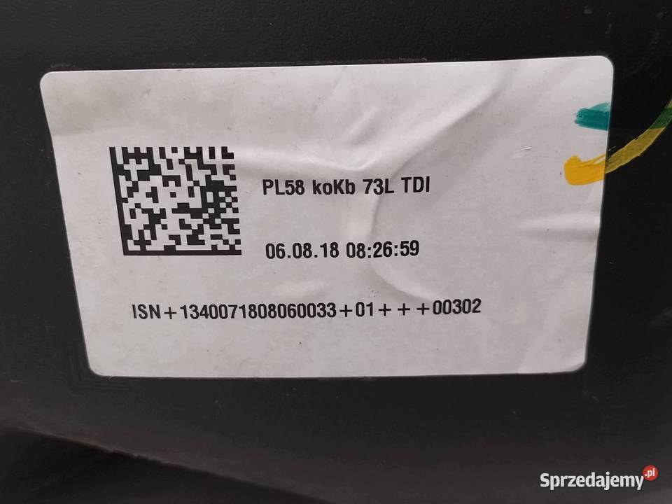 ZBIORNIK PALIWA BAK 30 TDI 4K 4K020101 Audi A7 Rok produkcji 2018