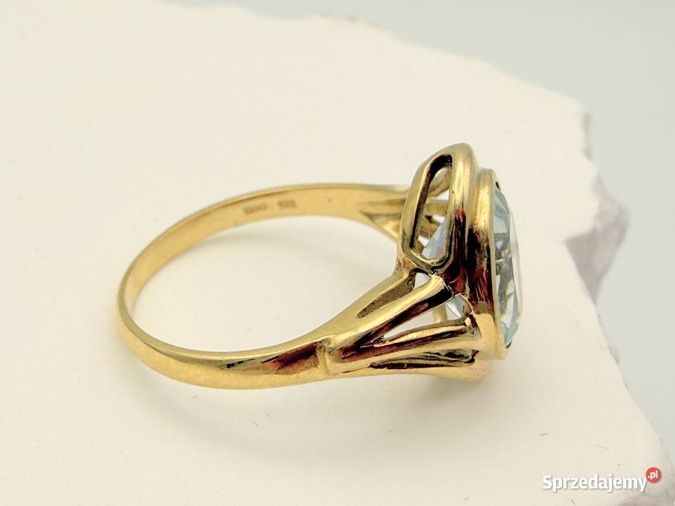 Lodowoniebieskie Marzenie Koktajlowy Pierścionek