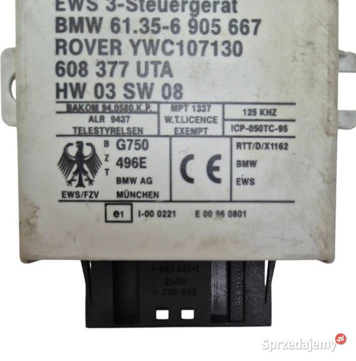 STEROWNIK MODUŁ EWS BMW E46 61356905669 Pozostałe Działoszyce