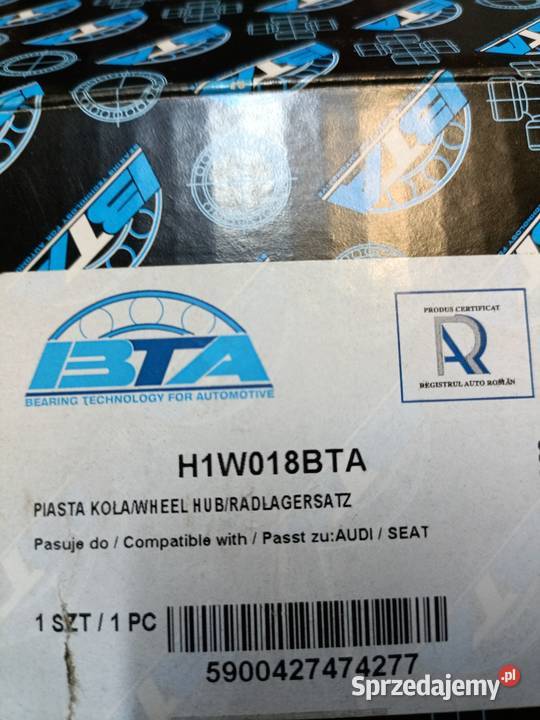 Sprzedam nowe łożysko z piasta audi skoda seat osobowe Piasty i łożyska kół Ostróda