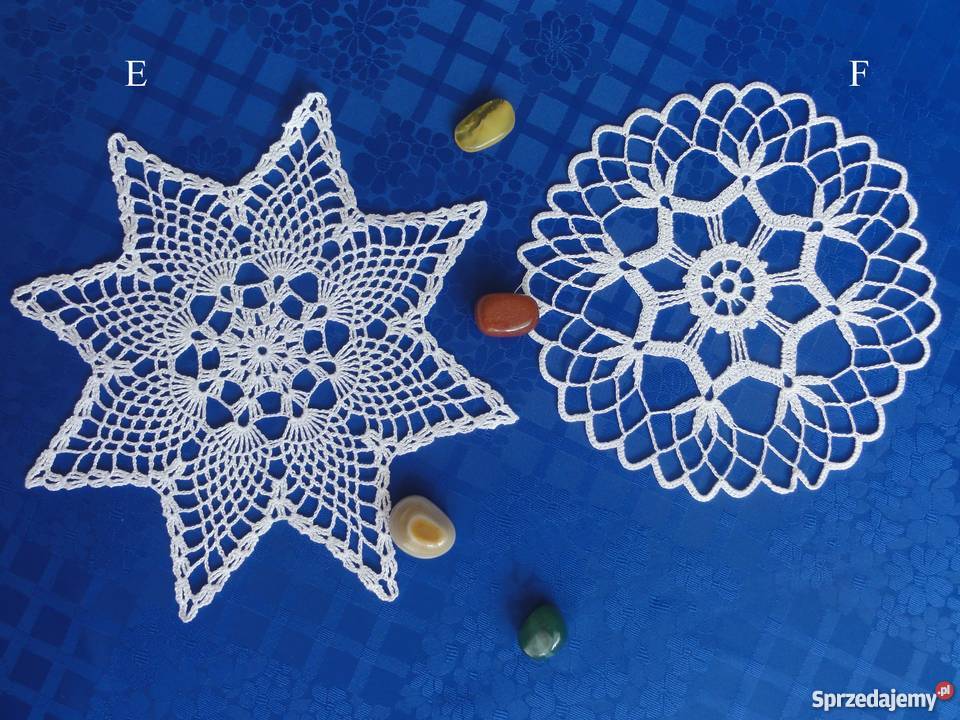 Serwetki białe szydełkowe na szydełku 2029 Lublin