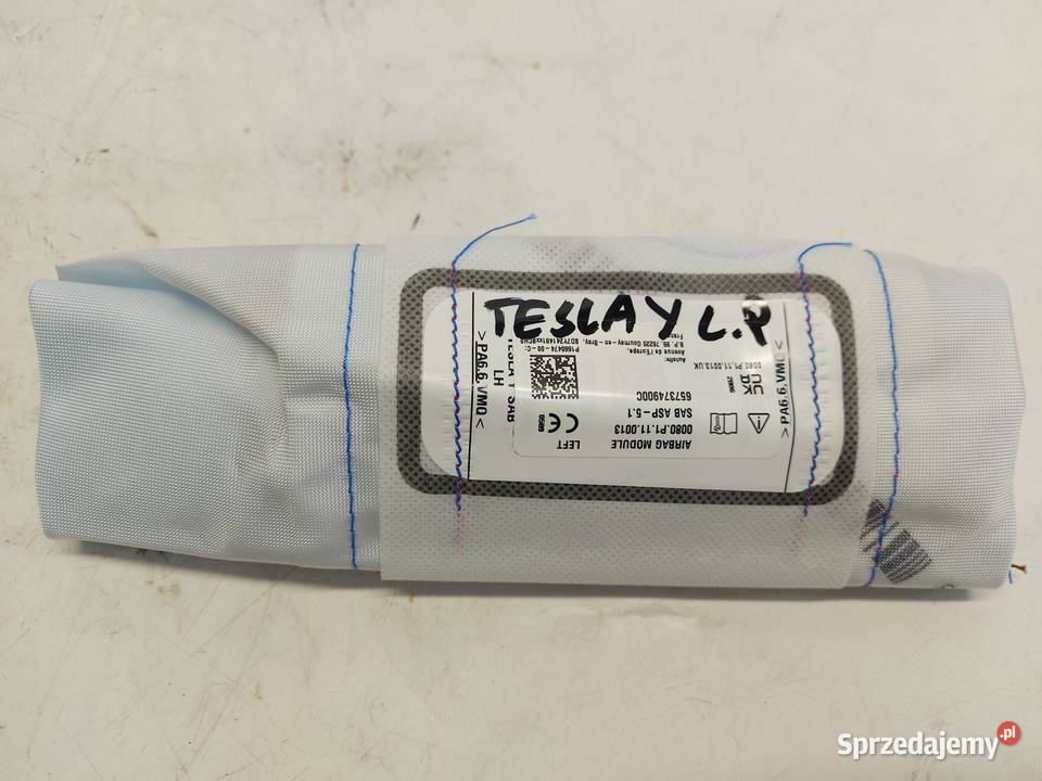 TESLA MODEL Y 2024r PODUSZKA FOTELA LEWA Poduszki powietrzne