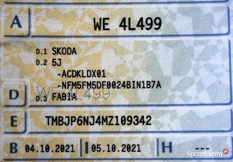 koda Fabia Ambition FV23 SalonPL 10TSI 95 999cm3