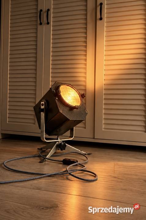 Lampa teatralna PRL Vintage loft Poznań