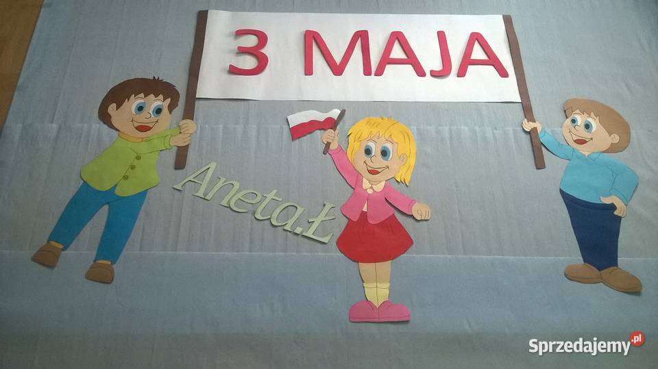Dekoracje na Święto 3 Maja z brystolu Ryki