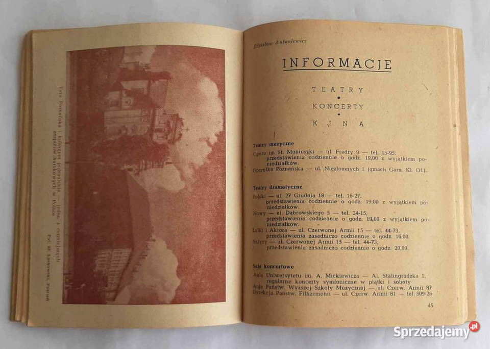 POZNAŃ z czasów PRLu Informator miasta Poznania