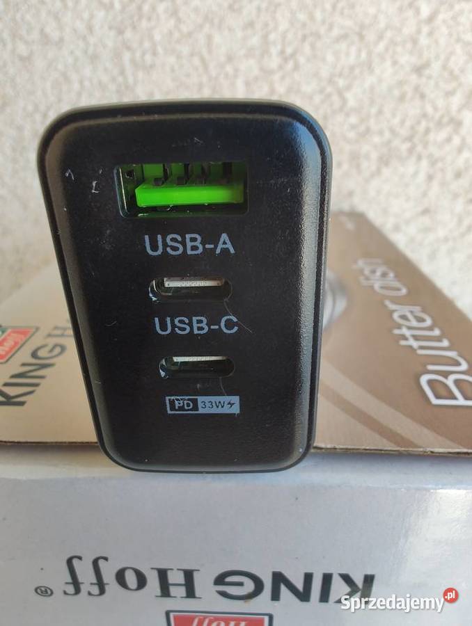Ładowarka sieciowa 65W 1 x USBA i 2 x USBC Akcesoria GSM Olecko sprzedam