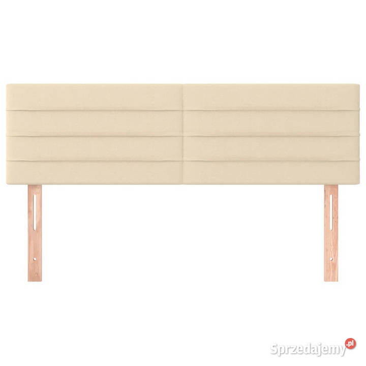 Zagłówki do łóżka 2 kremowe 72x5x7888 tkanina Warszawa