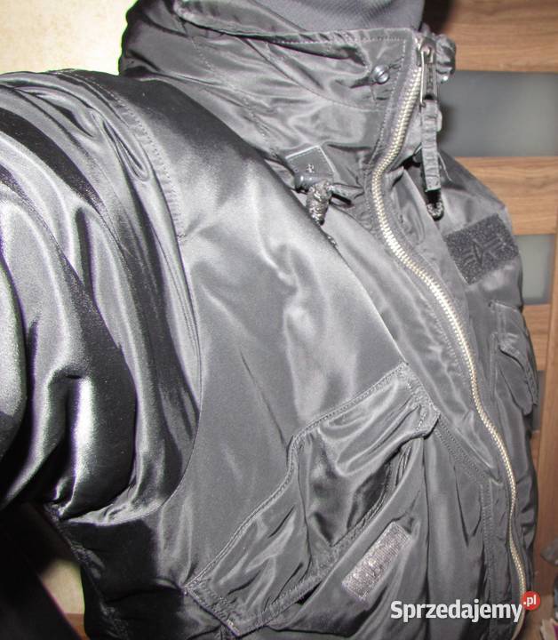 ALPHA INDUSTRIES 45P kaptur kurtka czarna LARGE Kurtki i płaszcze Szczecin