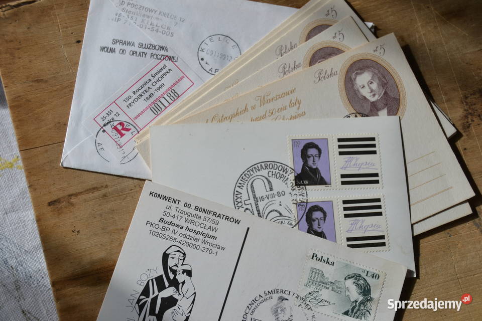 Znaczi Fryderyk Chopin FDC CP datowniki i inne Sobótka sprzedam