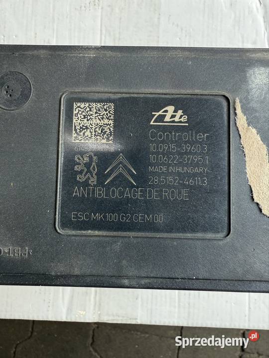 Pompa ABS 1091539603 Ate Citroen C3 II Peugeot Układ ABS i ESP Kłobuck