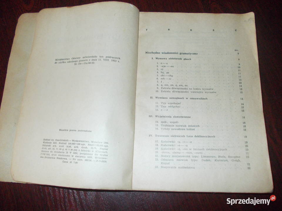 Zasady pisowni Polskiej z 1956 r ze słownikem Stalowa Wola