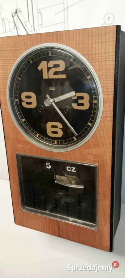 Zegar ścienny Metron z datownikiem 1983 r lubuskie