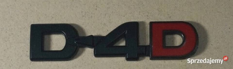NOWY emblemat czarny klejany D4D znaczek logo do