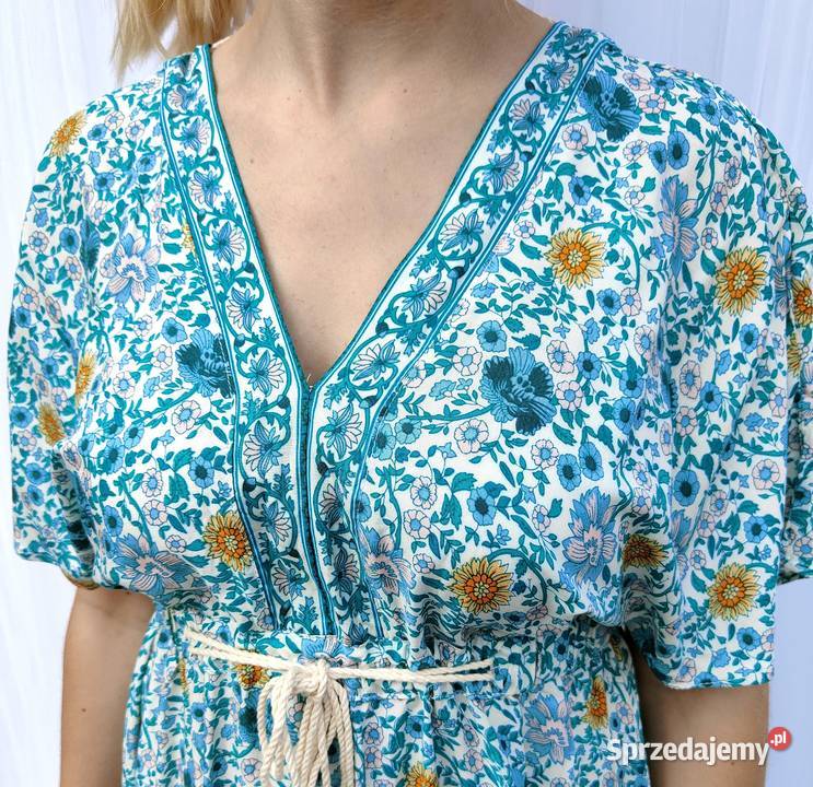 Sukienka boho S 36 M 38 bohemian hippie etno na kolorowy zachodniopomorskie Szczecin