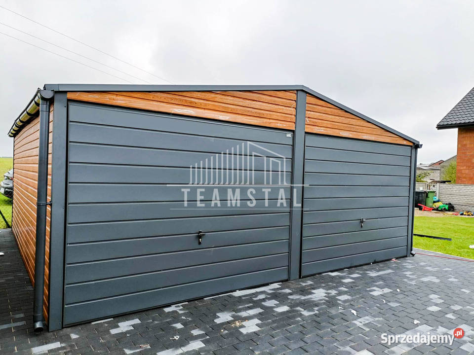 GARAŻ BLASZANY 6m x 6m dwuspad 2x Brama drzwi Rybnik sprzedam