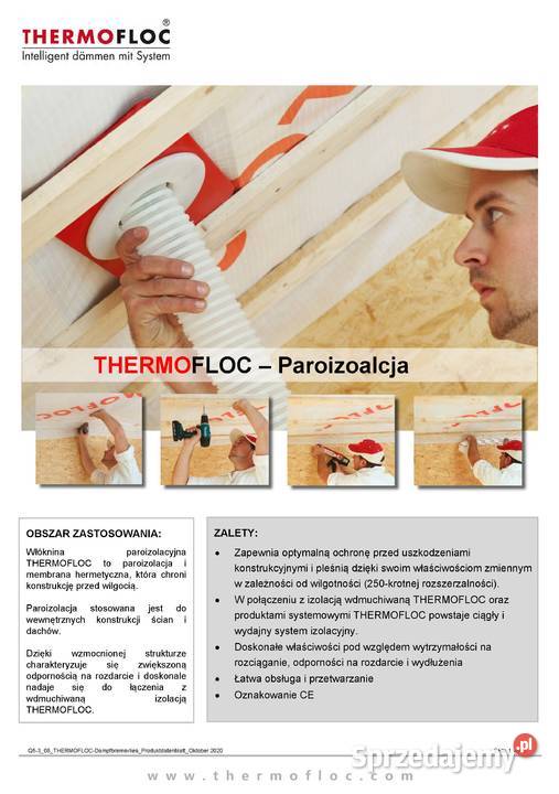 Paroizolacja włóknina paroizolacyjna THERMOFLOC Dmosin Drugi sprzedam