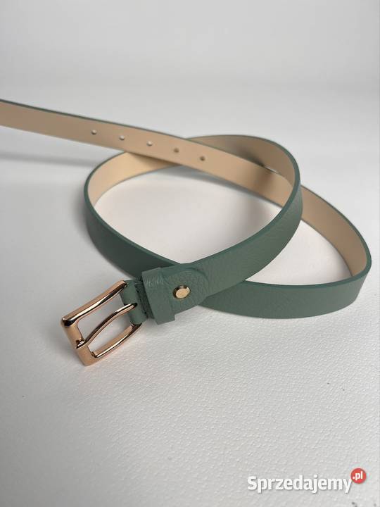 Pasek lupo miętowy skóra