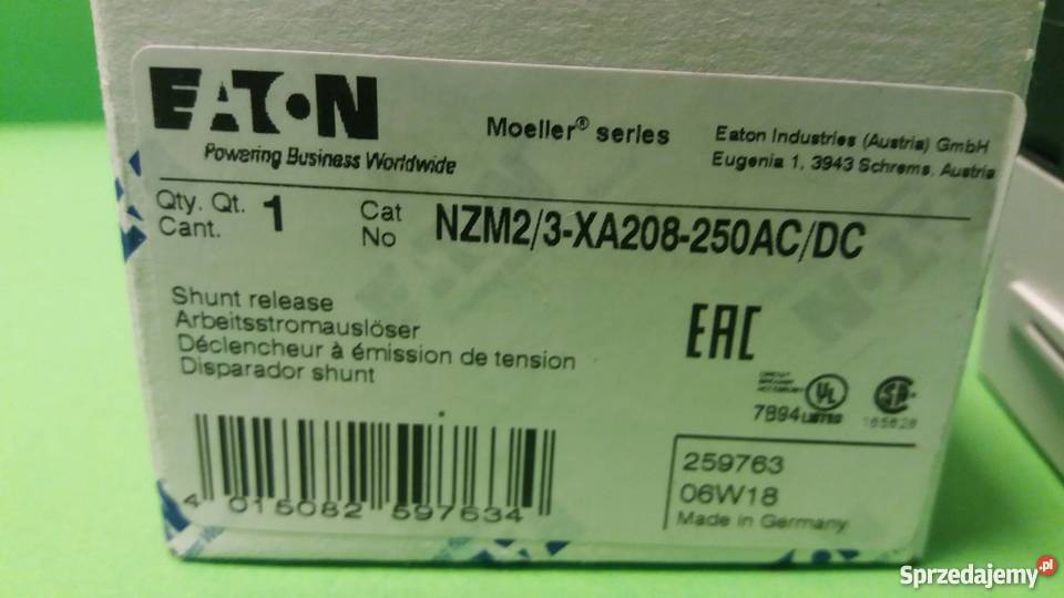Wyzwalacz wzrostowy NZM23XA208250ACDC