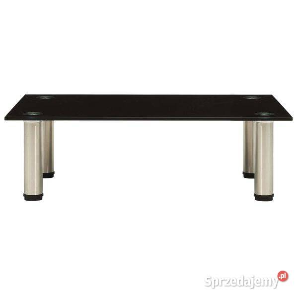 vidaXL Stojak pod TV czarny 60x35x17 szkło