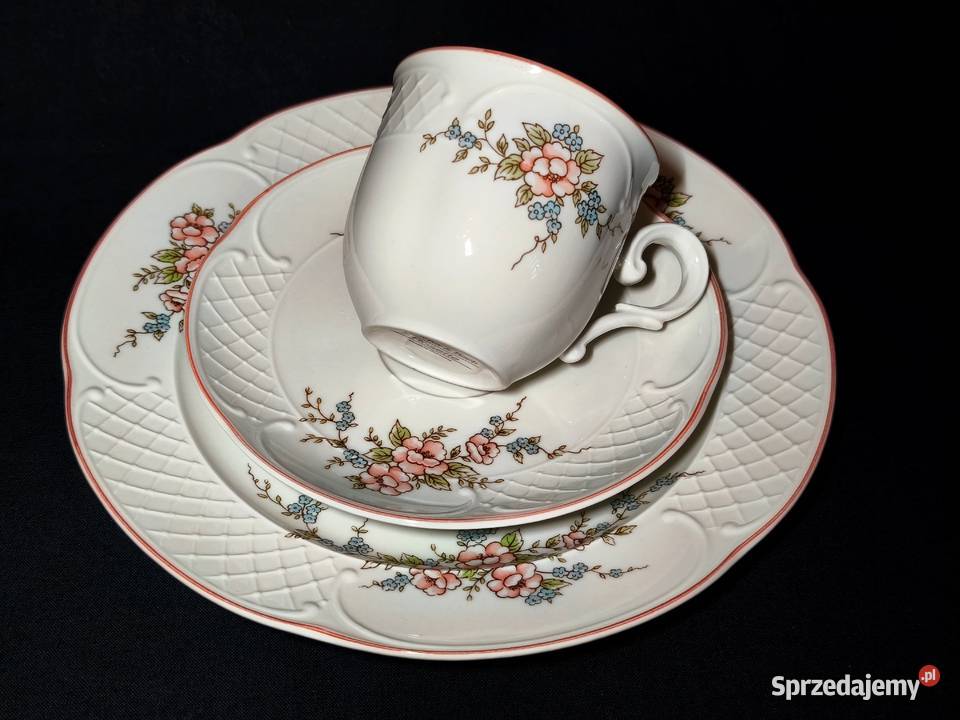 Zestaw kawowy trio Villeroy Boch Rosette Chełm