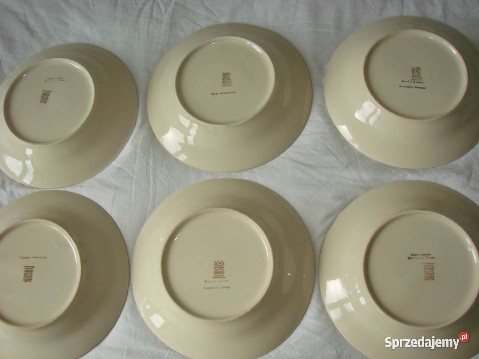 Włocławek fajansowy talerz obiadowy PRL Pruszcz Gdański