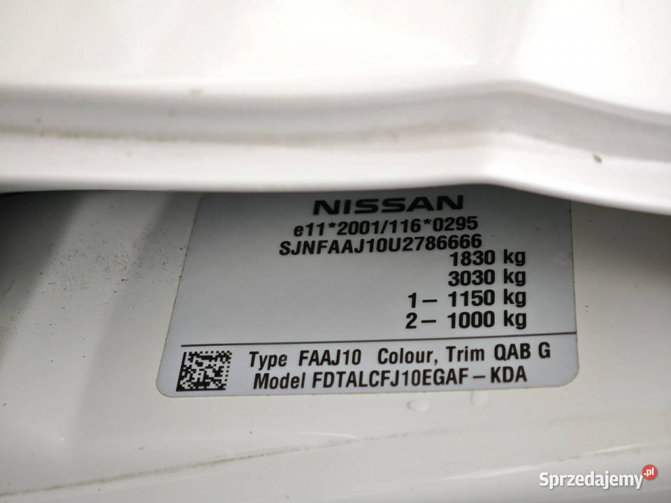 Nissan Qashqai I 20072013 Qashqai Sadlno