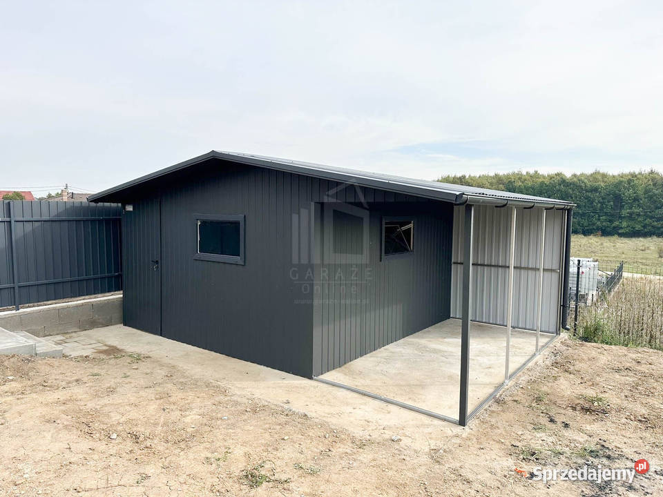 Garaż blaszany Domek ogrodowy Schowek 4x6m Wiata Kwidzyn