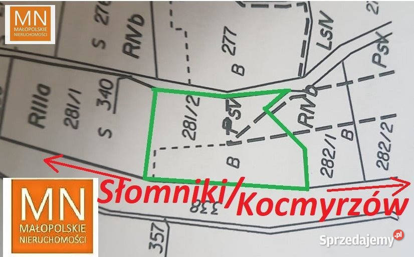 Działka 1468m2 Wysiołek Luborzycki