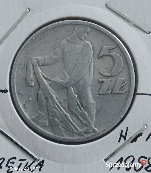 5 złotych Rybak 1958 r 1 Skrętka Konin