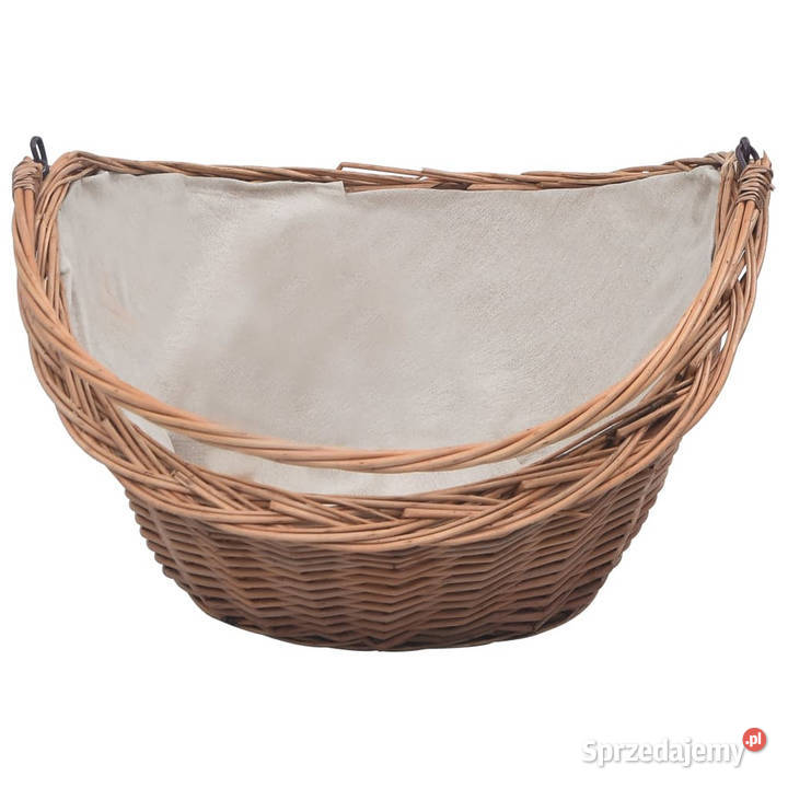 Koszyk na drewno z uchwytem 60x44x55 naturalna Pozostałe mazowieckie Warszawa