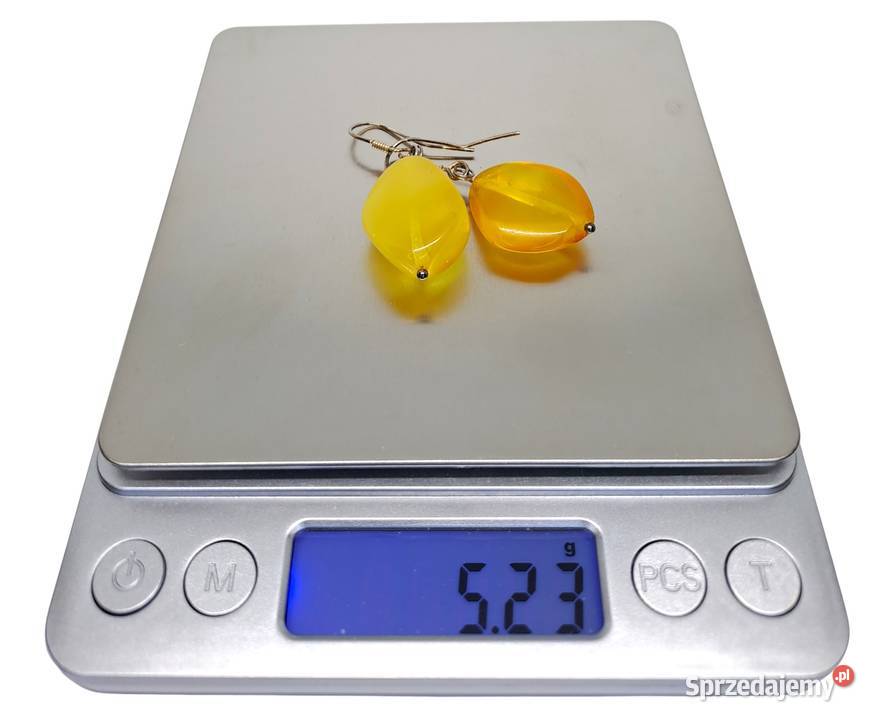 Kolczyki z BURSZTYNU bursztyn bałtycki bryłki Warszawa