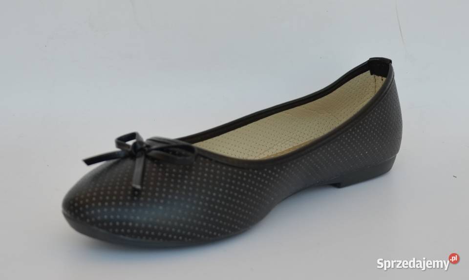 Czarne baleriny z kokardą rozmiar 36 AK10 czarny mazowieckie