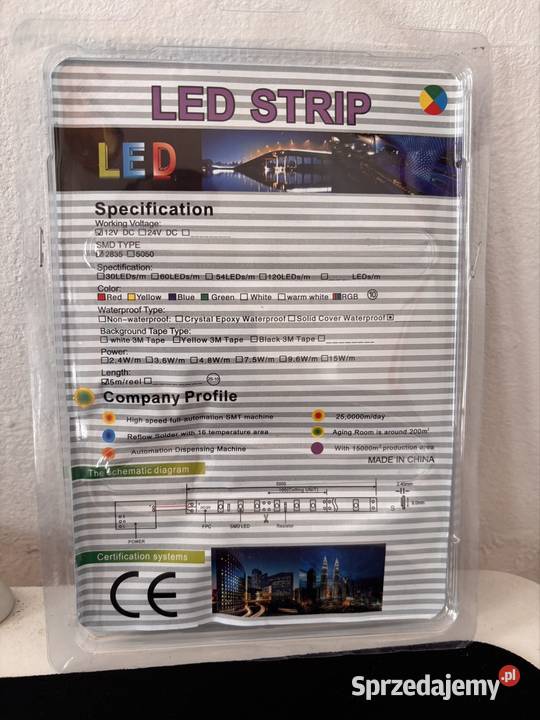Taśma LED RGB 5m Kompletny Zestaw Pilot Zasilacz