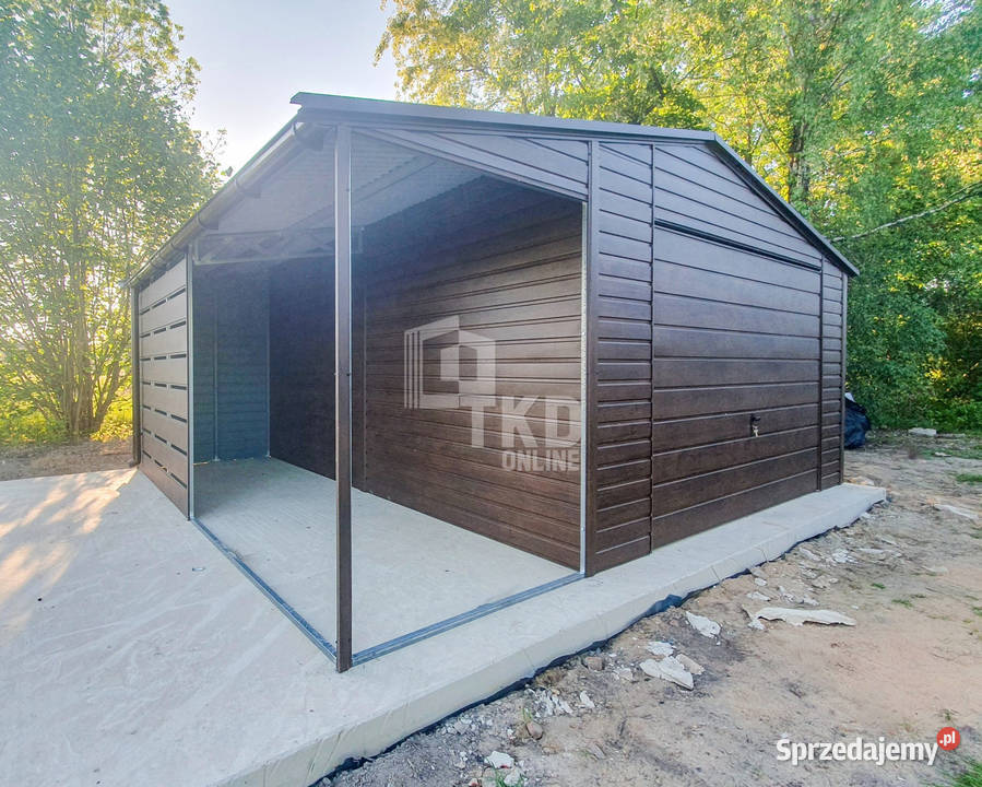Garaż Blaszany 45x6m Wiata 2m Brama Uchylna Okno 27m2 Gliwice